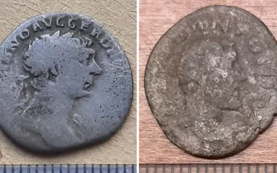 Experts now baffled by a new discovery of two silver Roman coins