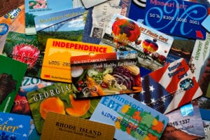 EBT cards from several states