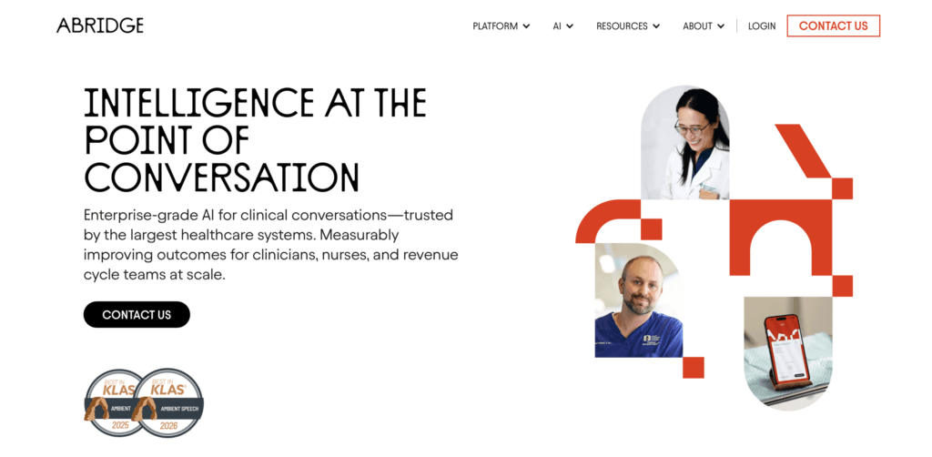 AI data privacy - Abridge AI Homepage