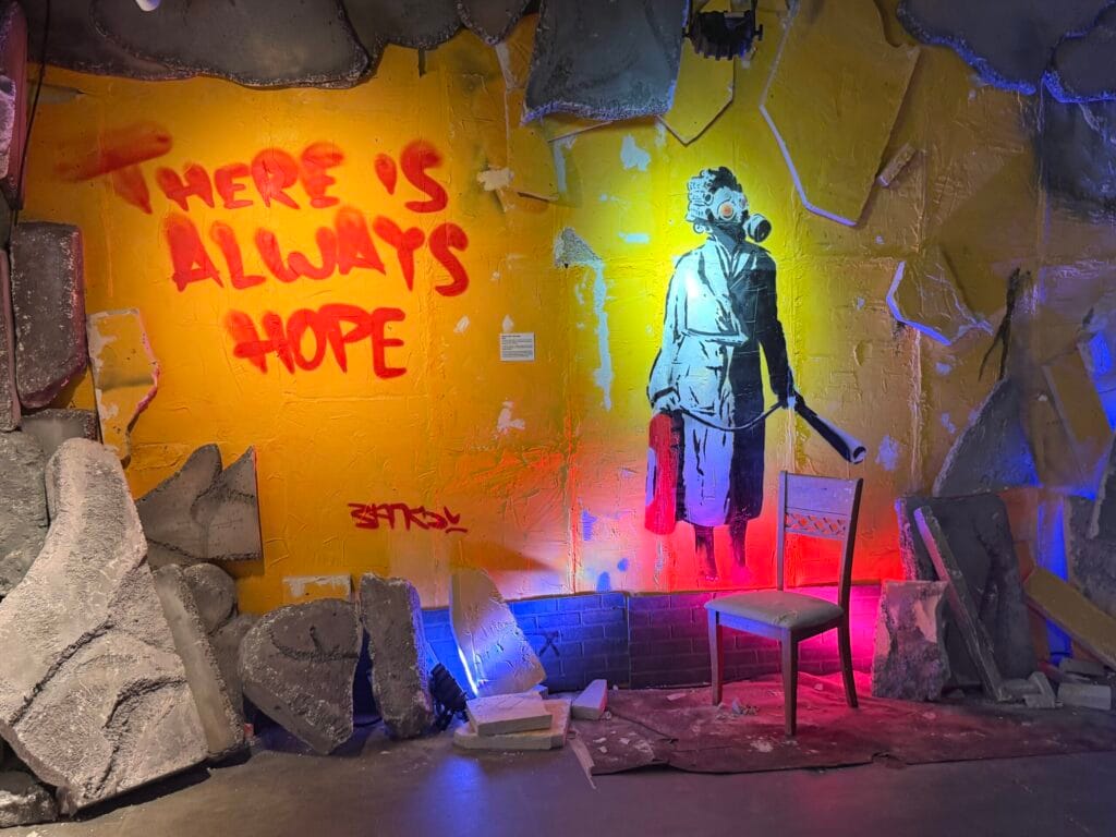 Ukraine mural The Art of Banksy Without Limits