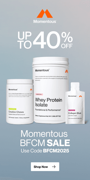 Advertisement for Momentous 40% off