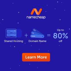 Namecheap 80 percent off Shared hosting plans