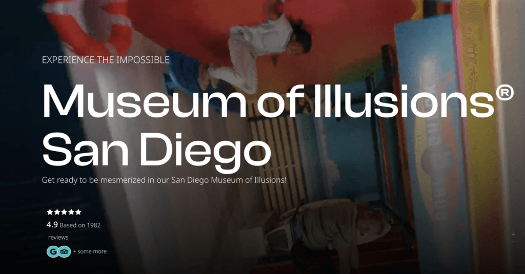 Museum of illusions Website Homepage Screenshot by DOPEQuickReads/SDOCNews